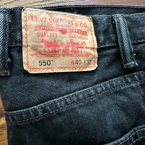 Levi’s 550 black jeans 40X32 - Picture 1 of 4